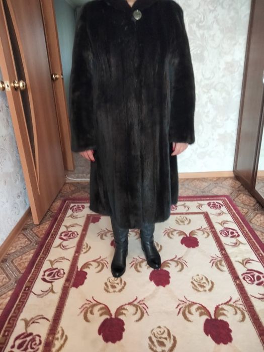 Шуба норковая чёрный бреллиант