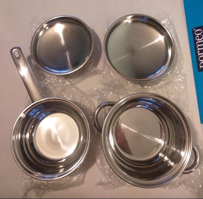 Vase inox noi set 6  buc plus 6 capace