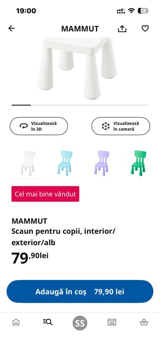 Set masa cu scaune copii Ikea