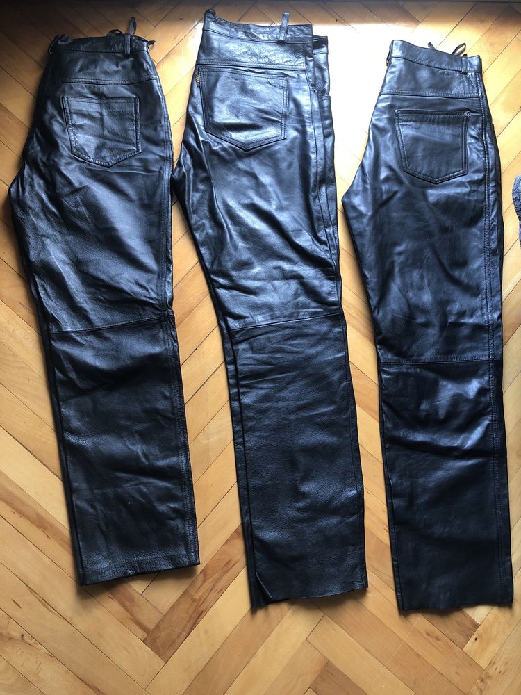 Pantaloni din piele,culoare neagra