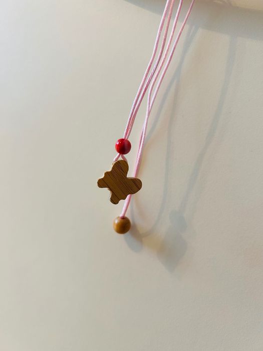 Дървени колиета ръчна изработка от естествено дърво и камъни