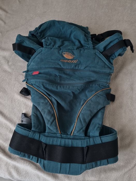 Marsupiu Manduca XT denim si protectie pentru marsupiu BB Junior