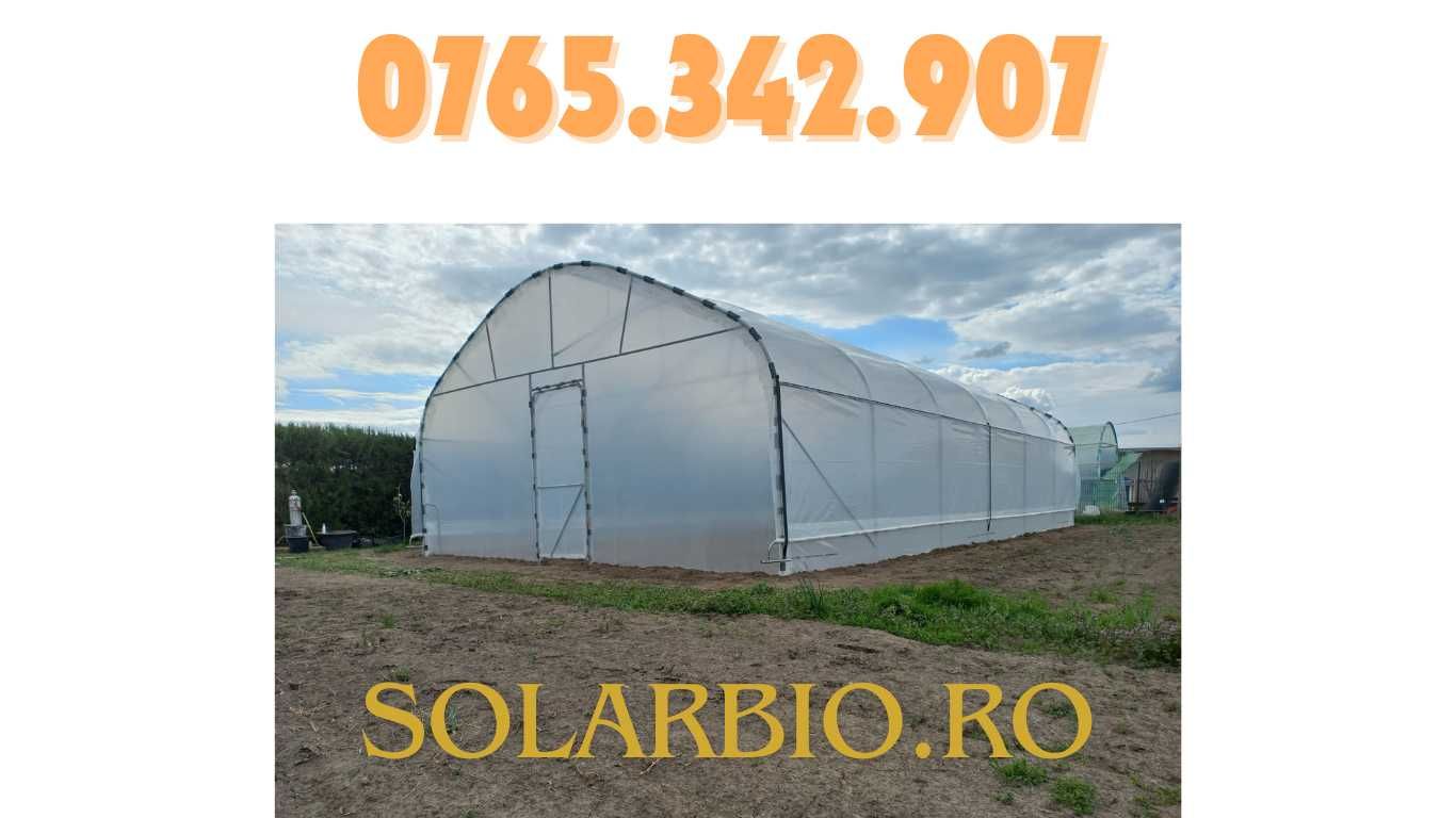 Solar Legume Kit Complet (picurare+folie+usa) - Teava Galvanizata