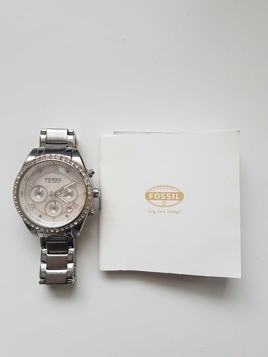 Ceas Fossil CH2542 argintiu perlat timp liber, arta, colectie