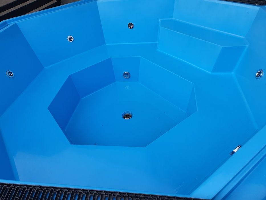 Mini piscina din fibra de sticla ciubar hot tub 7 -13 persoane