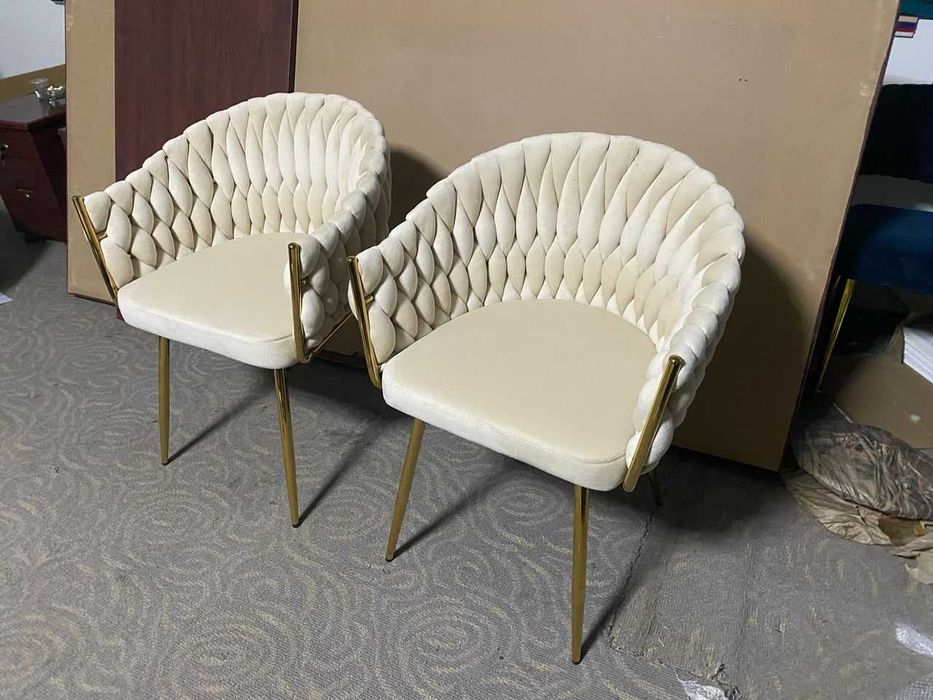 Scaun Chairo - Auriu / Crem