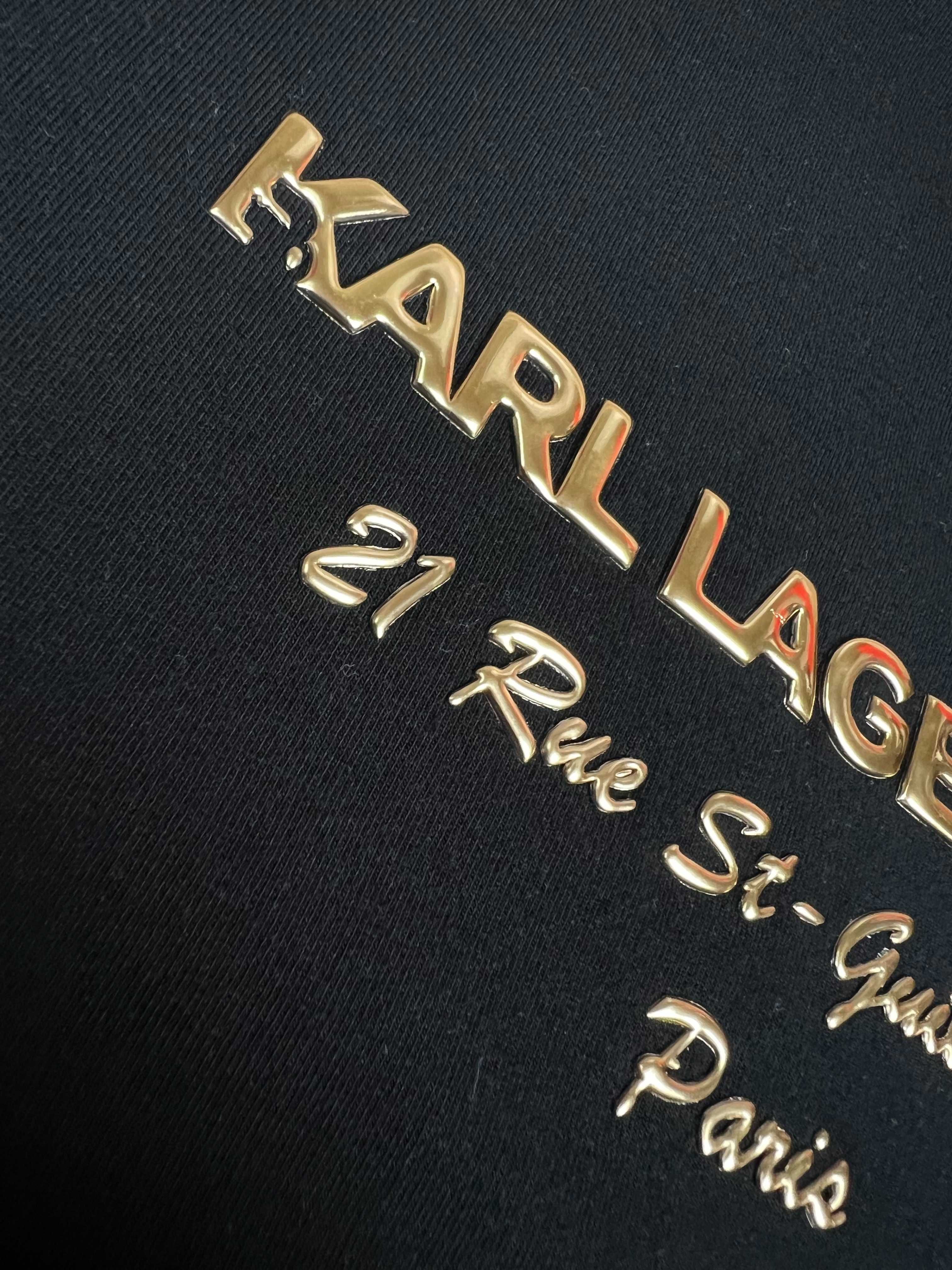 Автентична 2023/24 Karl Lagerfeld черна тениска -65% по-евтина S, М