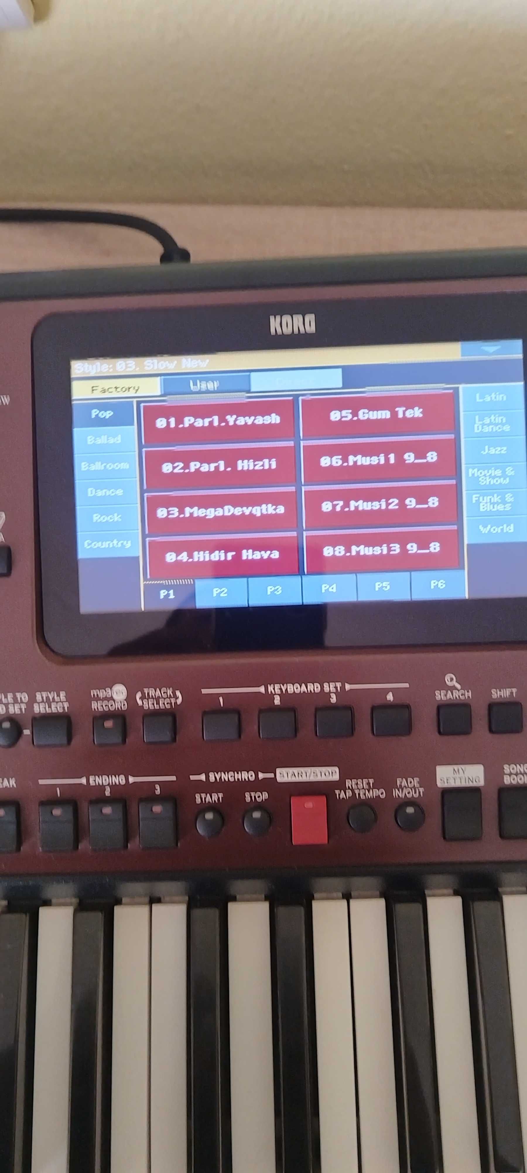 Корг па 700 с оригиналния сет на муси V2 Korg pa 700