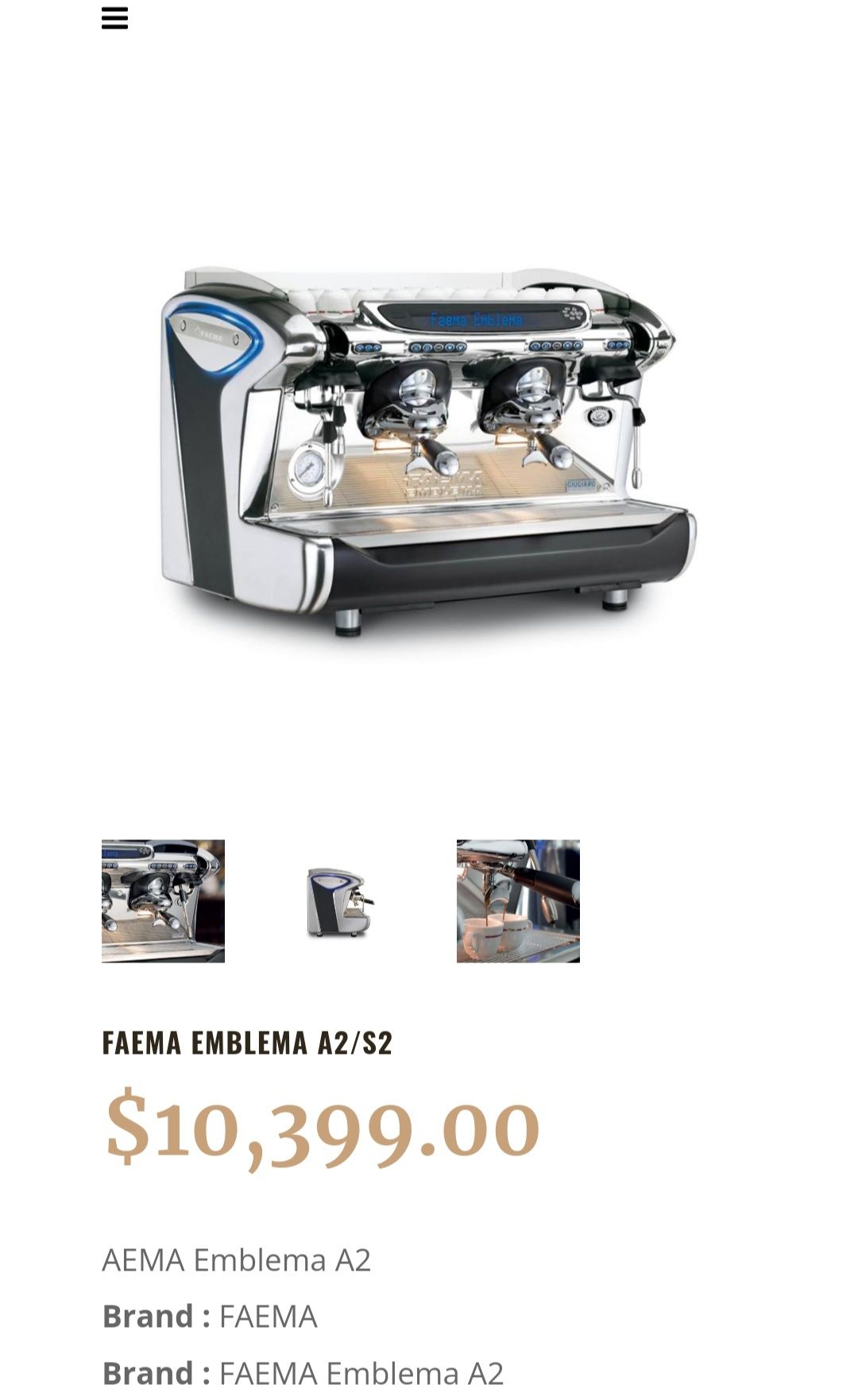 Espressor profesional Faema Emblema revizionat ca nou