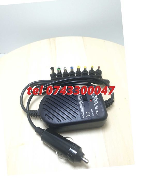 Alimentator Auto Universal Laptop12v 8 Capete Schimb