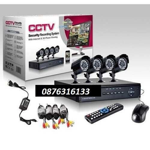 Комплект видеонаблюдение Dvr,  + 4 камери камера CCTV