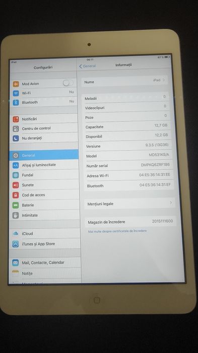 iPad mini 1 16 Gb Alb