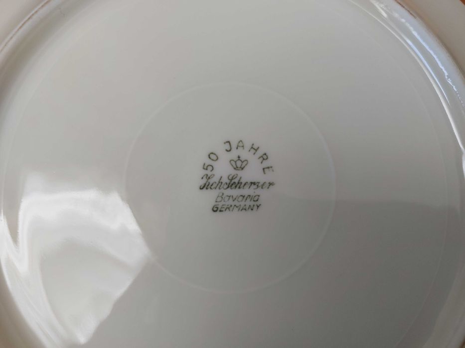 Set 4 farfurii cu farfurioare Zehnscherzer Bavaria 1950