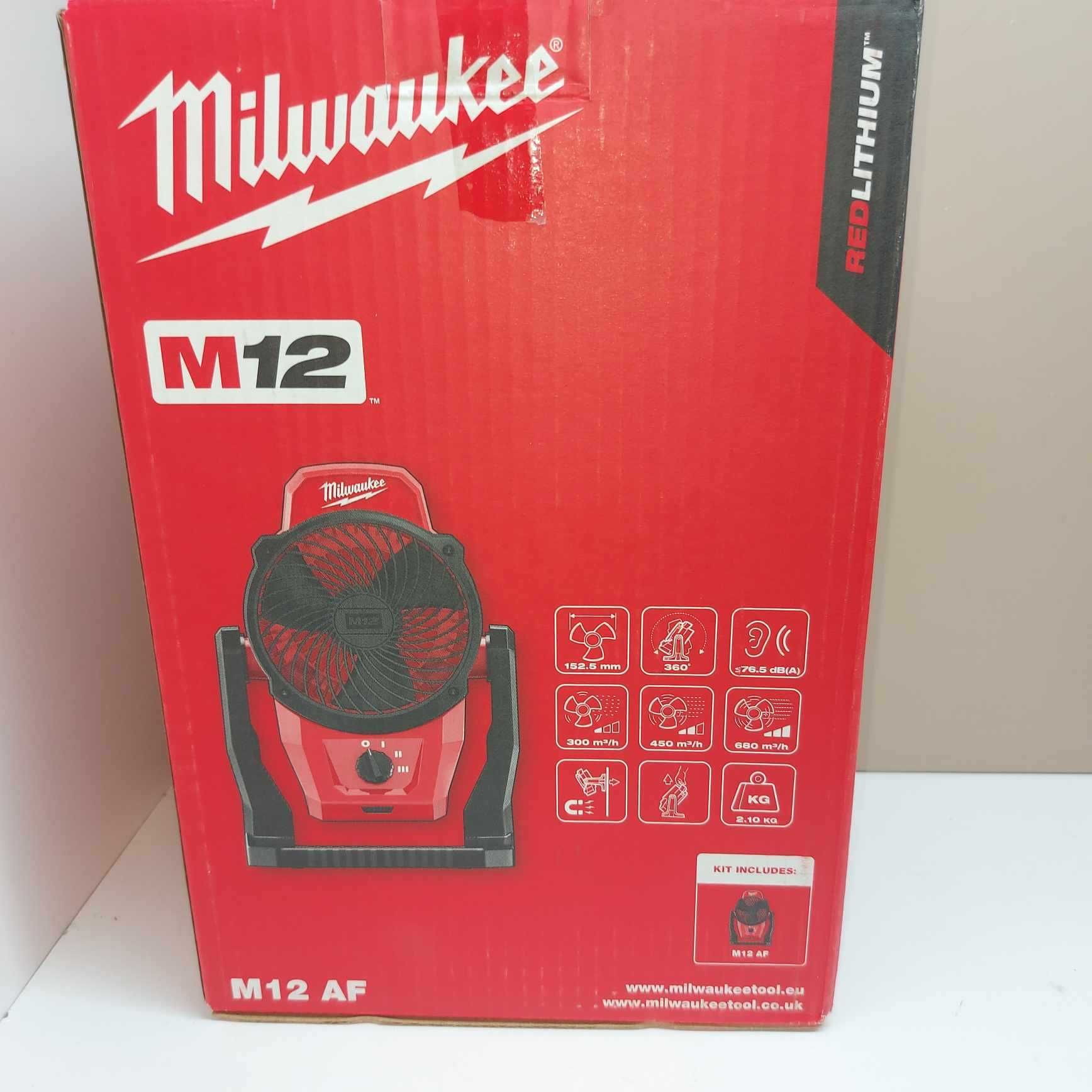 Акумулаторен вентилатор Milwaukee M12 AF-0