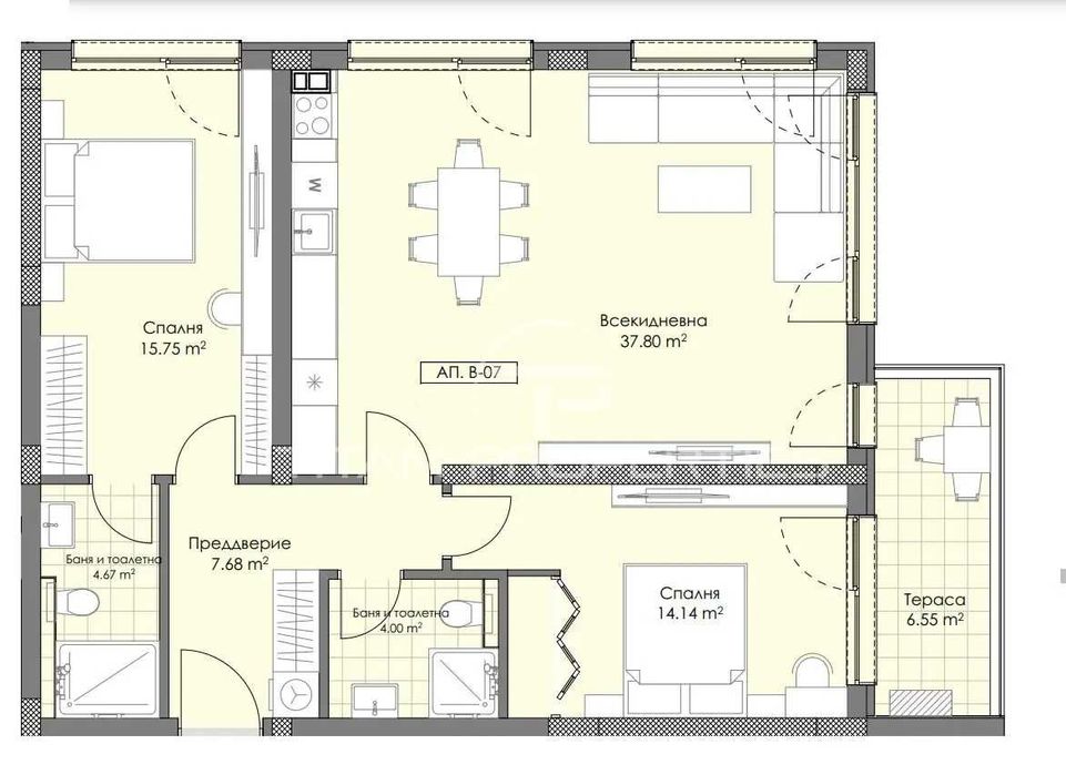 Продава се Тристаен апартамент в Пловдив, Остромила - 122 кв.м за 1255 €/кв.м - Снимка #11