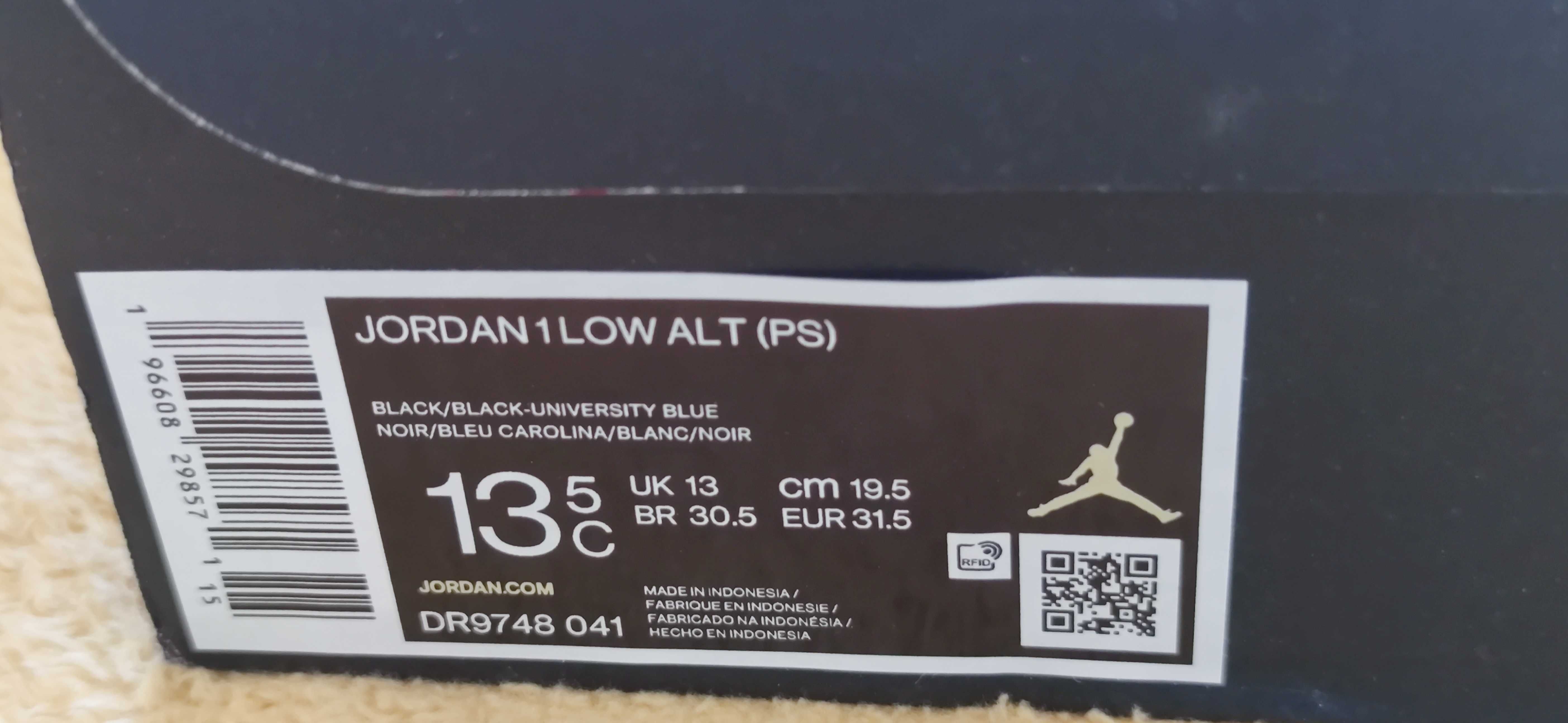 Jordan 1 Low Alt (PS). Marimea  31,5,