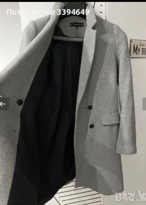 Палто на Зара в сив цвят
