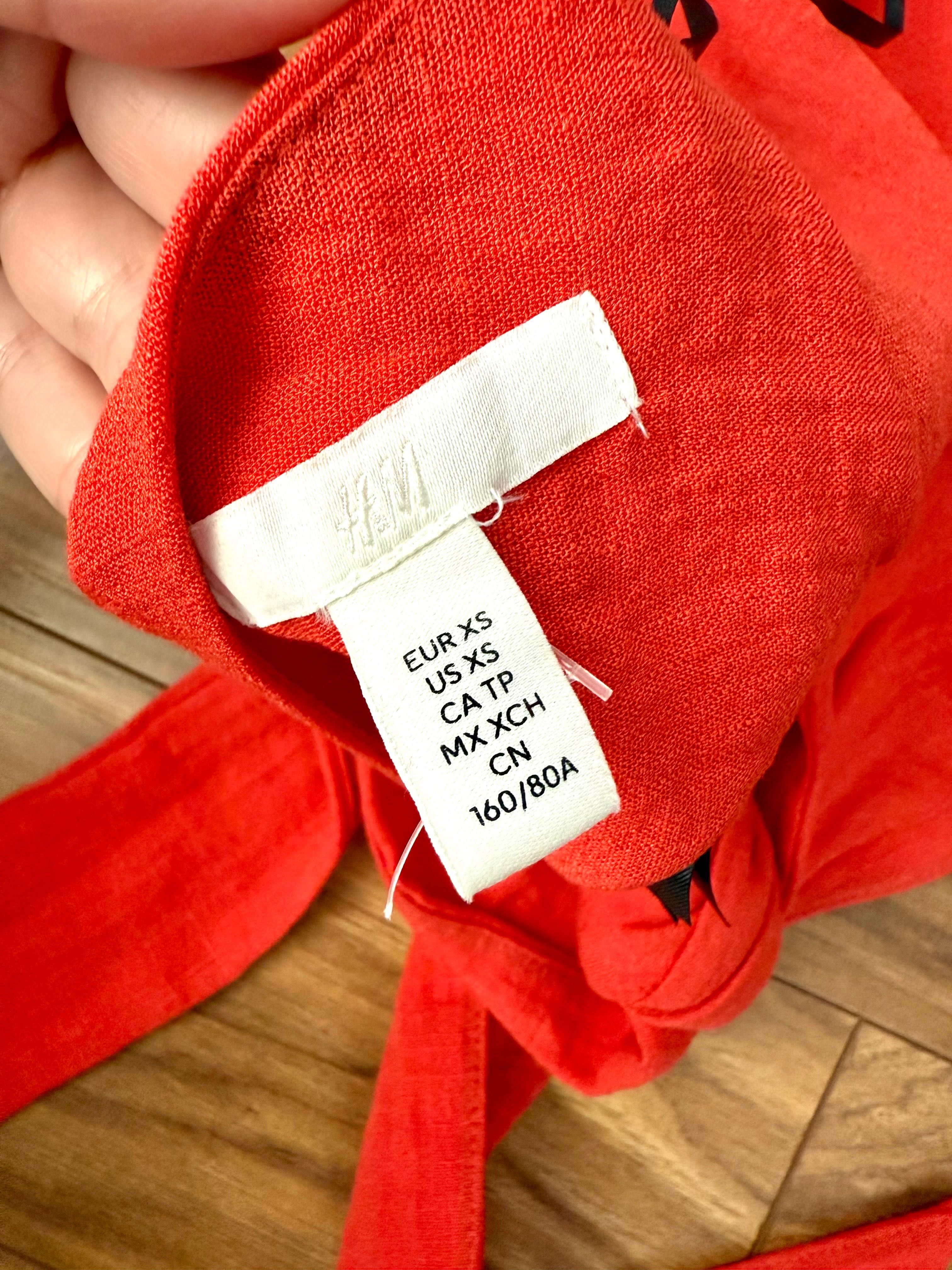 Къс топ с връзки H&M
