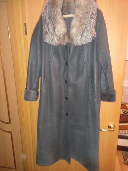 Дубленка с лисой р54