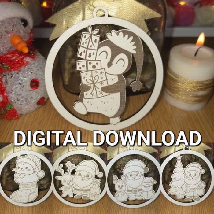 Decoratiuni de Craciun din lemn - Globuri din lemn