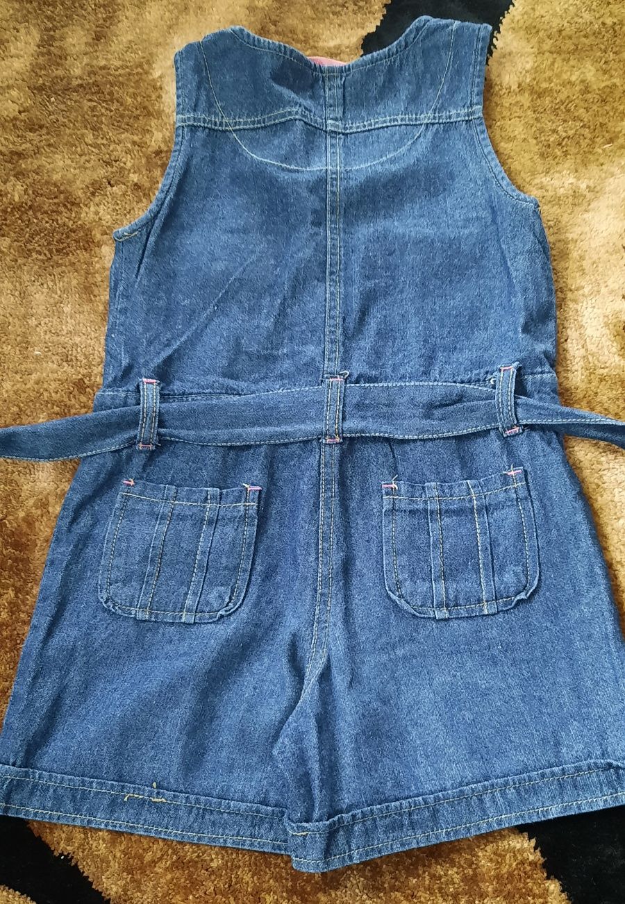 Salopeta Denim pantalon scurt 5-7ani