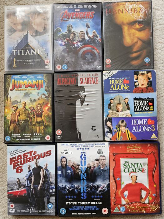 Оригинални DVD и Blu-Ray на английски език от лична колекция.