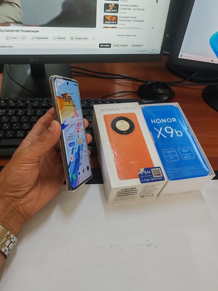 Honor X9b 8+8/256gb(2025)ideal ochilmagan usta kurmagan aybi yuq