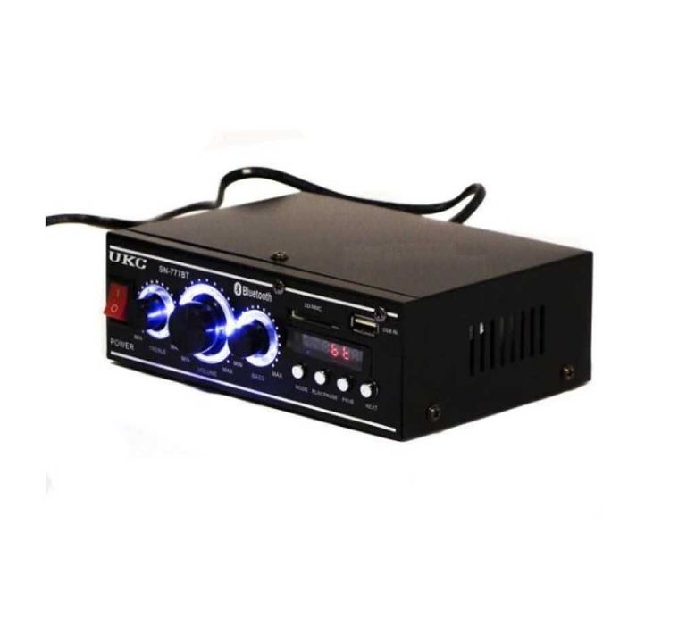 Мощен HiFi усилвател с Мp3, USB, SD, BT и FM радио с дистан. управ.