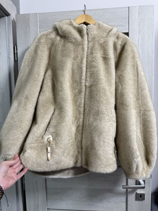 Палто с косъм XL