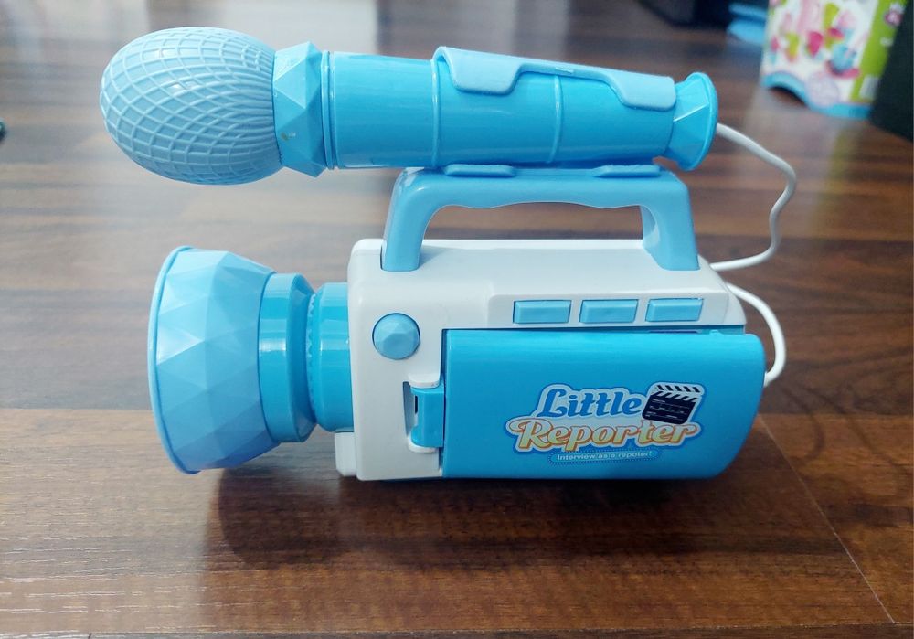 Camera reporter pentru copii, cu microfon, sunete și lumini