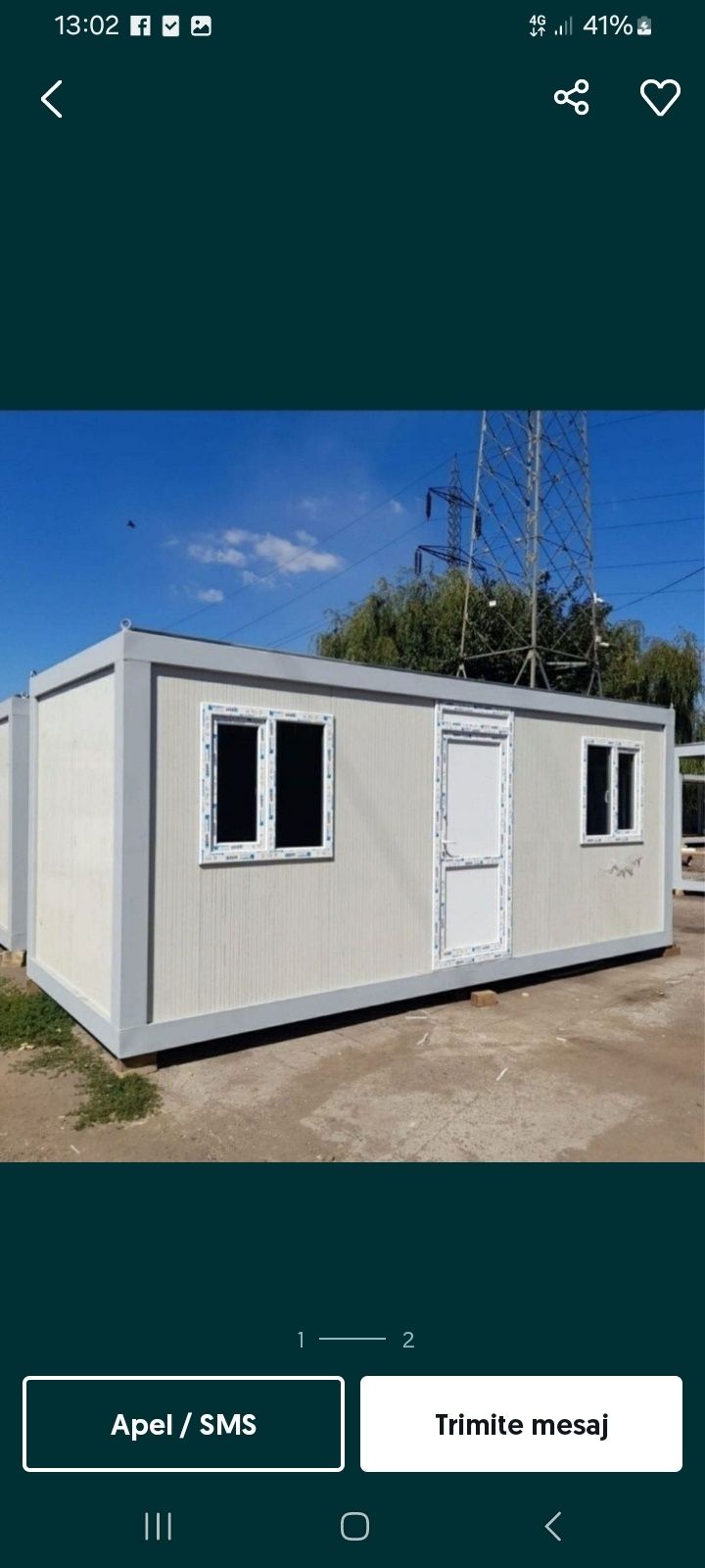 Vând containere modulare tip birou șantier