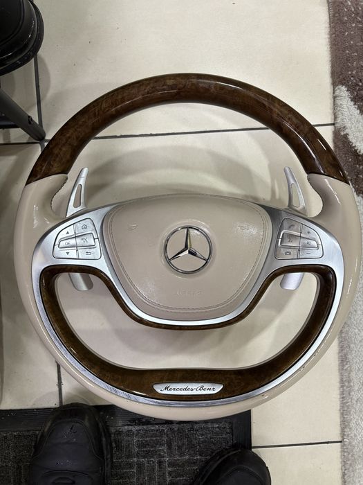 Оригинален волан от S class 222 Бежов със Бег комплект