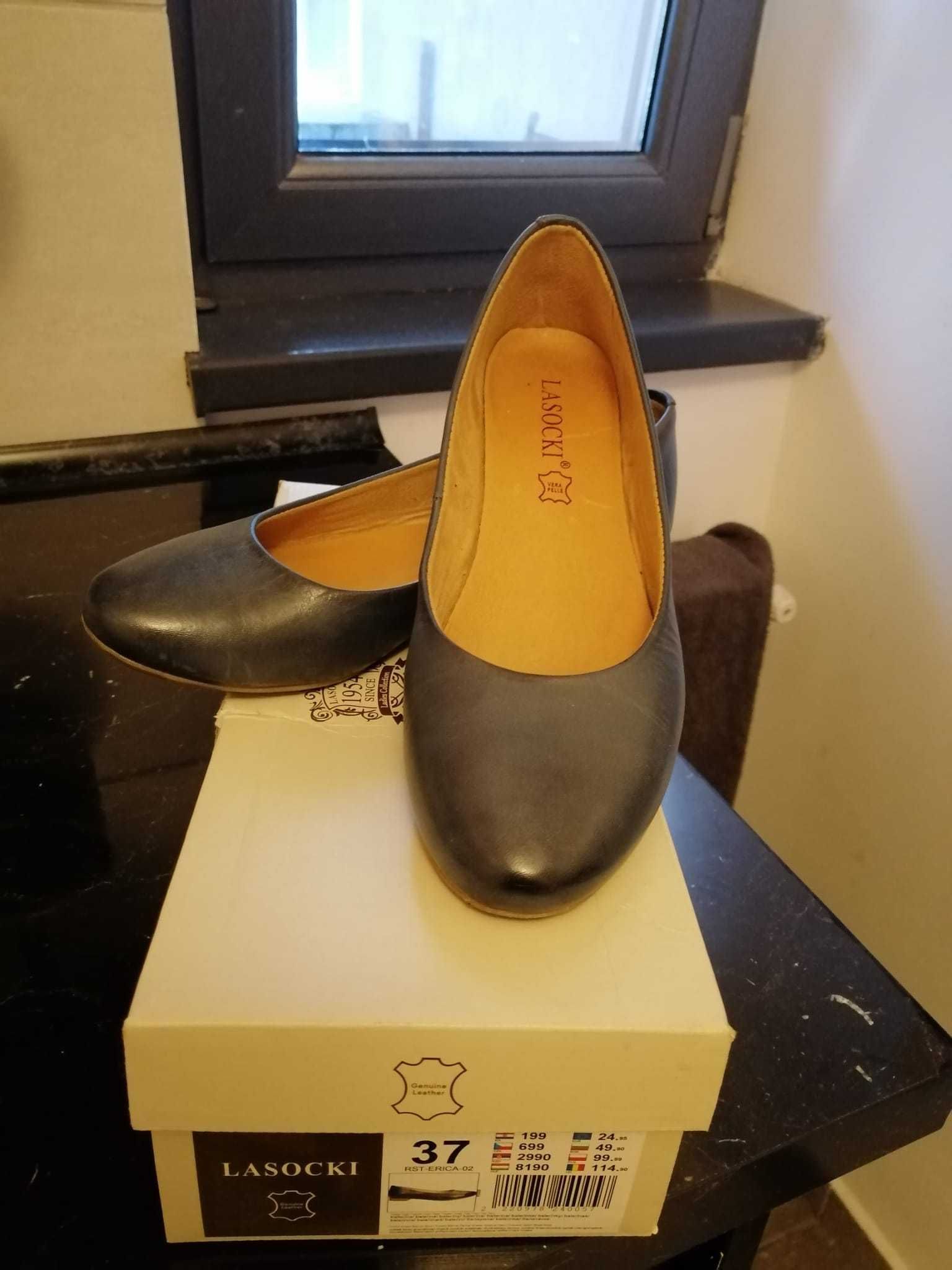 Pantofi dama Lasocki piele, gri, 37