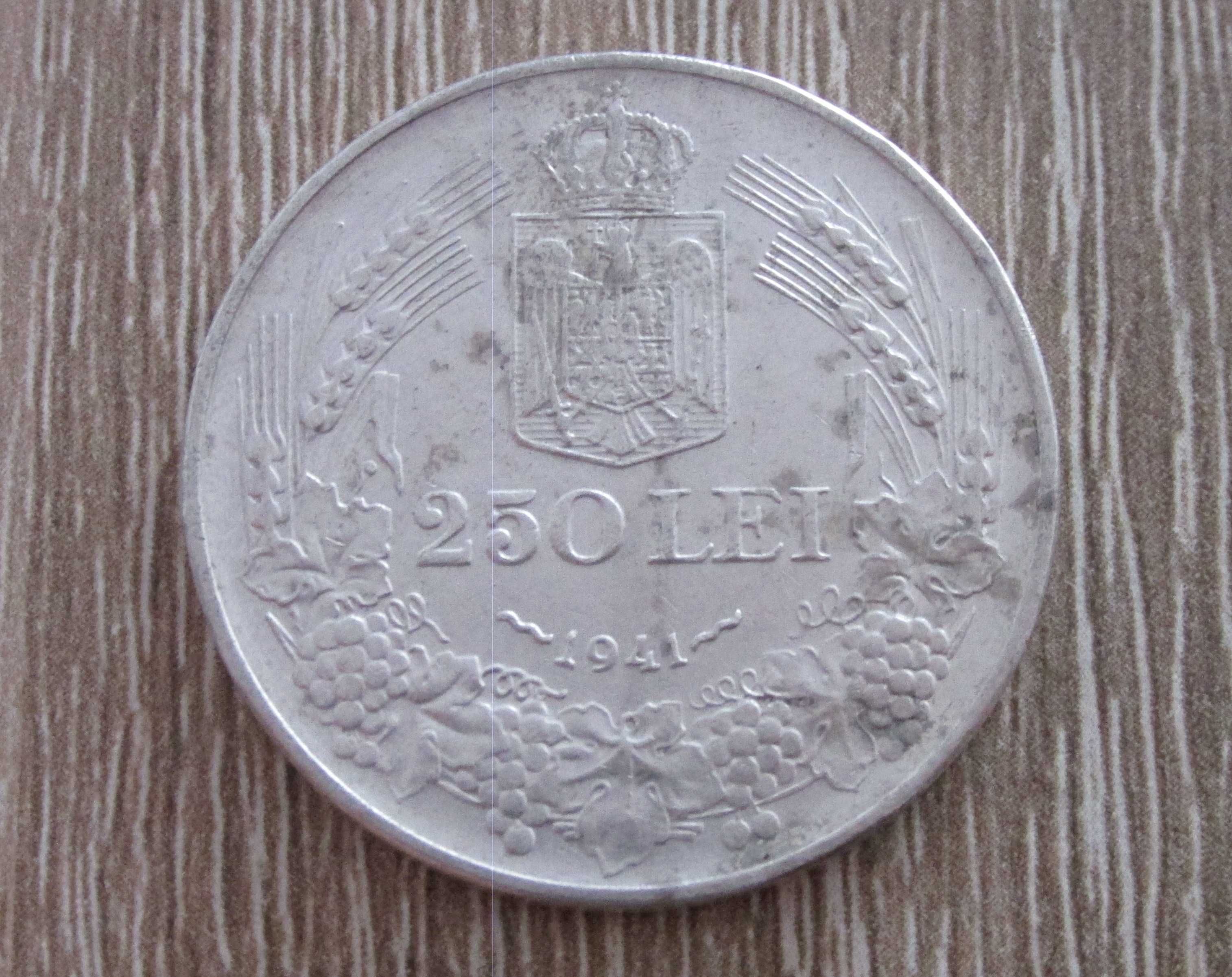 Moneda Argint 250 lei 1941 NSD