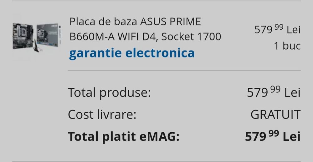 Placa de baza ASUS B660M-A wifi d4