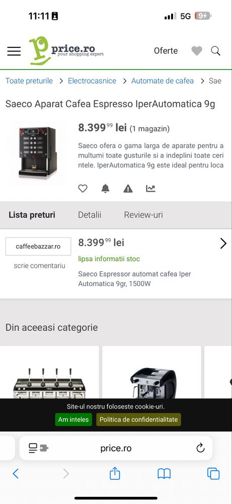 saeco phedra automatica expresor profesional