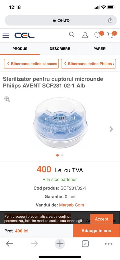 Sterilizator Phillips Avent