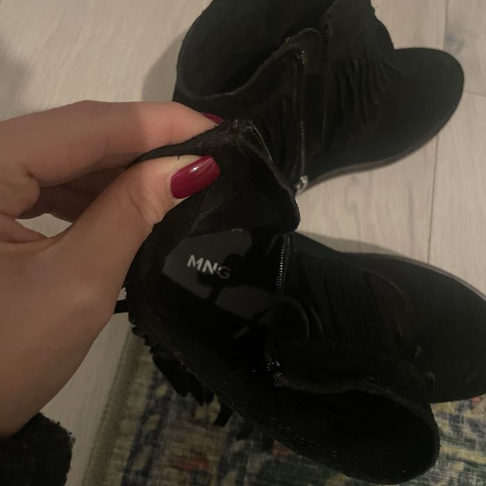 Ghete Mango piele intoarsa