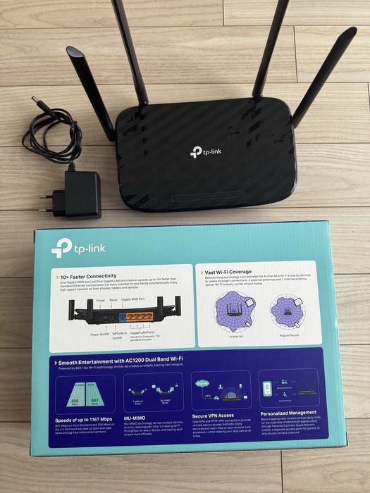 Router wireless TP-Link Archer A6, AC1200, Dual Band, Gigabit