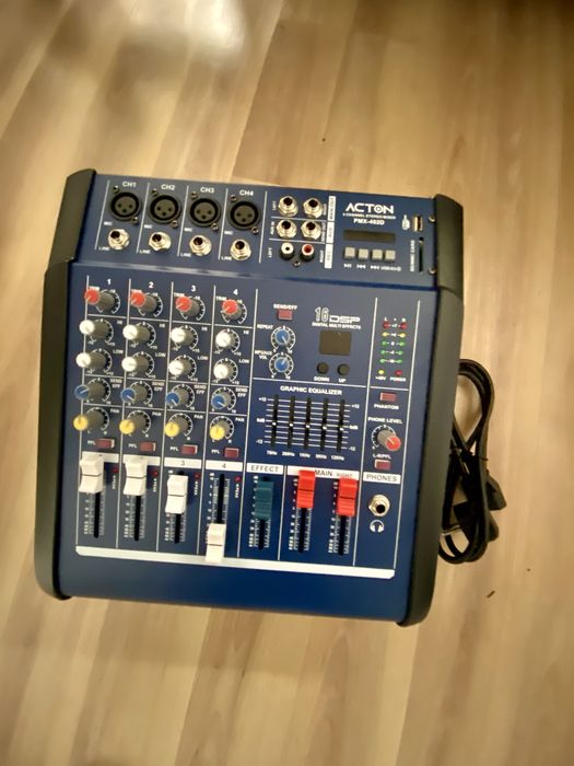 Новый активный микшерный пульт 2*350 Вт