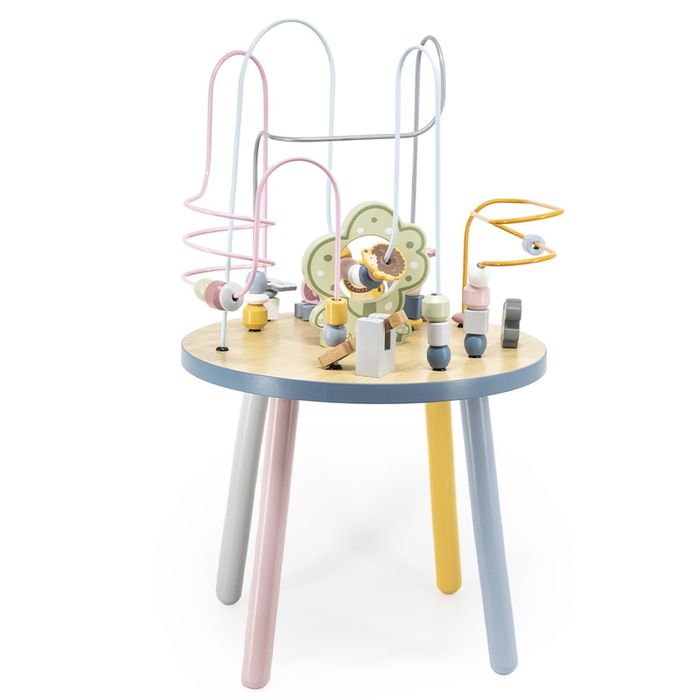 дървена маса за игра c активности polar b viga toys