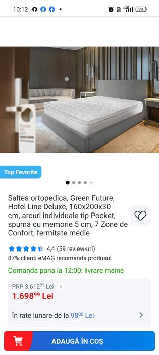 Saltea cu arcuri poker și spumă