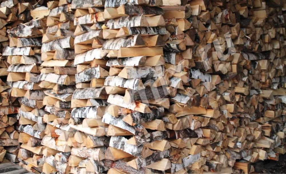 сухие колотые дрова береза