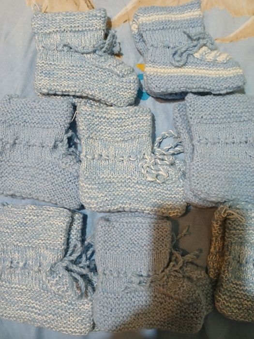 Плетени терлички за бебета-нови