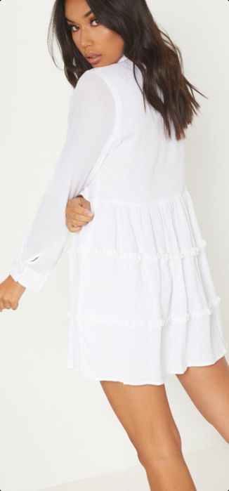 Rochie alba lejera de vara pentru fete !