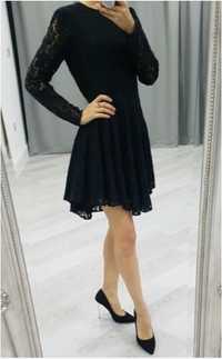 Дамска черна рокля от дантела размер М (38)