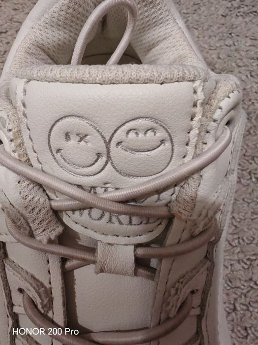 Adidasi fete Reserved, albi, Smiley, marimea 34