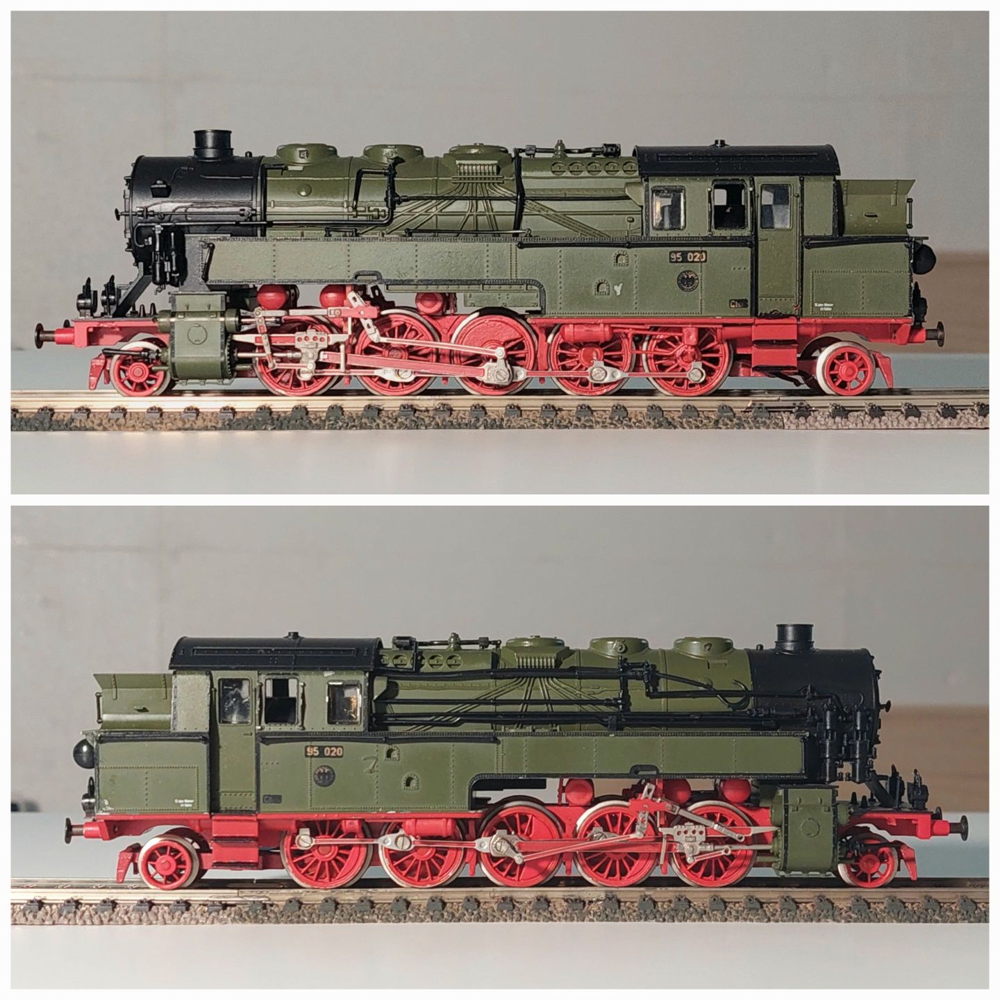 Liliput locomotiva cu aburi DRG BR95 epoca 2, tren electric H0