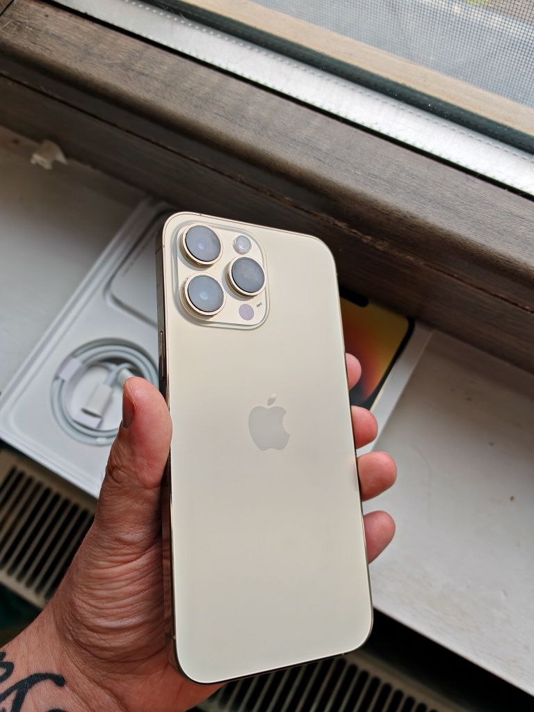 Apple iPhone 14 Pro Max 5G Gold 128GB Fullbox Impecabil liber retea