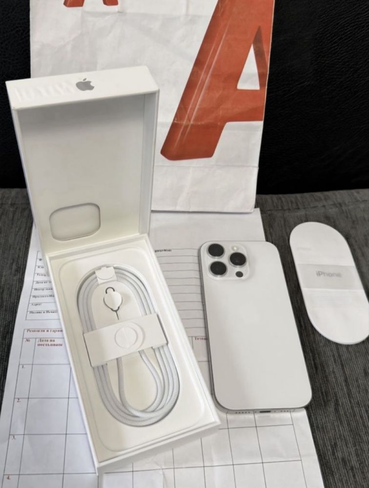 ЧИСТО НОВ 256GB iPhone 16 Pro Гаранция А1 2027 г. White Titanium